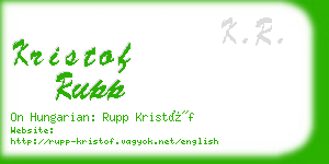 kristof rupp business card
